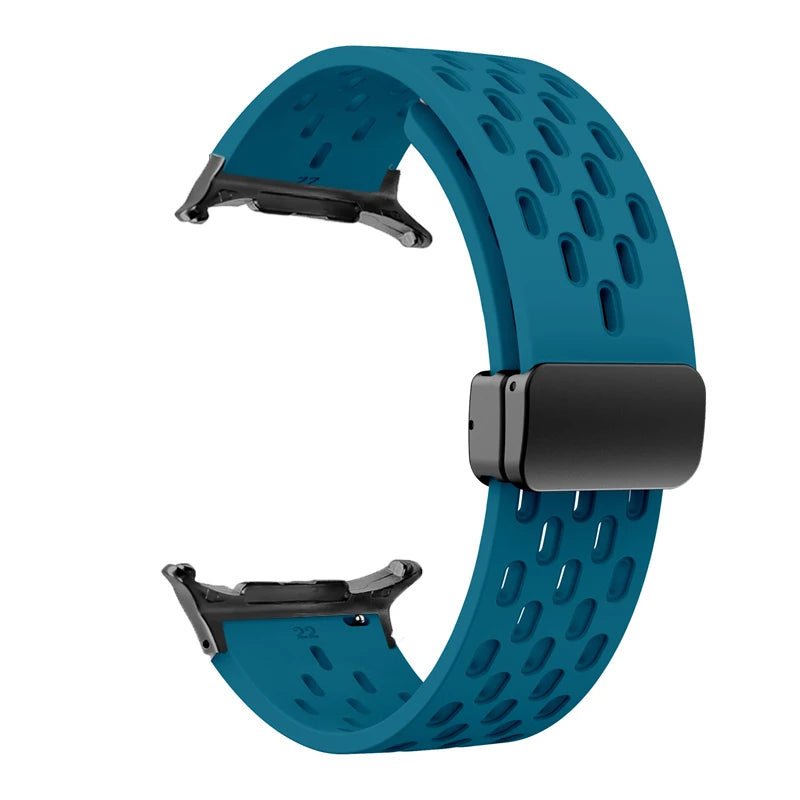 Silicone Strap for Samsung Galaxy Watch 8 40mm 44mm 8 Classic 46mm Magnetic Buckle Band Breathable Watchband No Gaps Bracelet