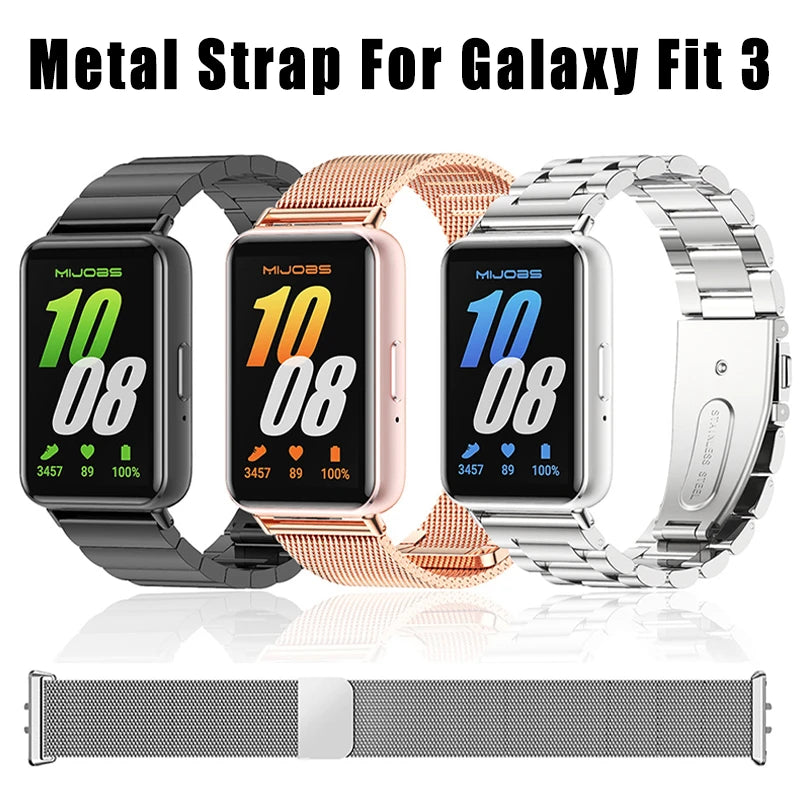 Metal Strap for Samsung Galaxy Watch Fit 3 Stainless Steel Bracelet Magnetic Milanese Loop Watchband for Galaxy Fit3 Accessories