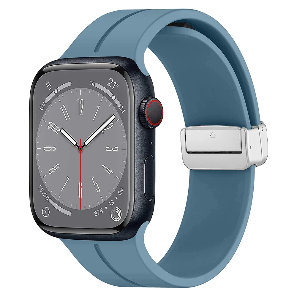 For Apple Watch band 45mm 41mm 49mm 44mm 42mm 46mm Magnetic Silicone band correa Apple Watch Series 10 9 8 7 SE 6 5 4 Ultra band