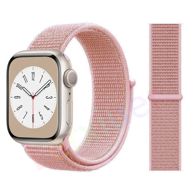 Nylon Loop band for Apple Watch band 46mm 44mm 40mm 42mm 45mm 41mm 49mm 44mm band Apple Watch Series Ultra 2 11 10 9 SE 7 6 5 4