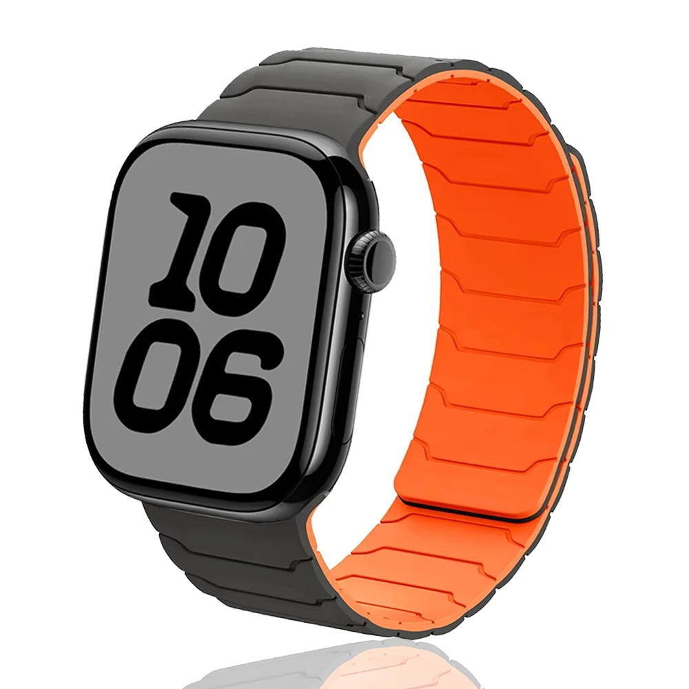 Magnetic band for Apple Watch band Ultra 2 49mm 46mm 44mm 41mm 45mm 42mm Silicone band Apple Watch Series 10 9 8 7 6 5 4 SE band