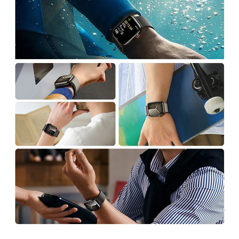 Milanese parachute band For Apple Watch band Ultra 3 2 49mm 46mm 44mm 45mm 41mm 42mm band Correa Apple Watch Series 11 10 9 8 7 SE