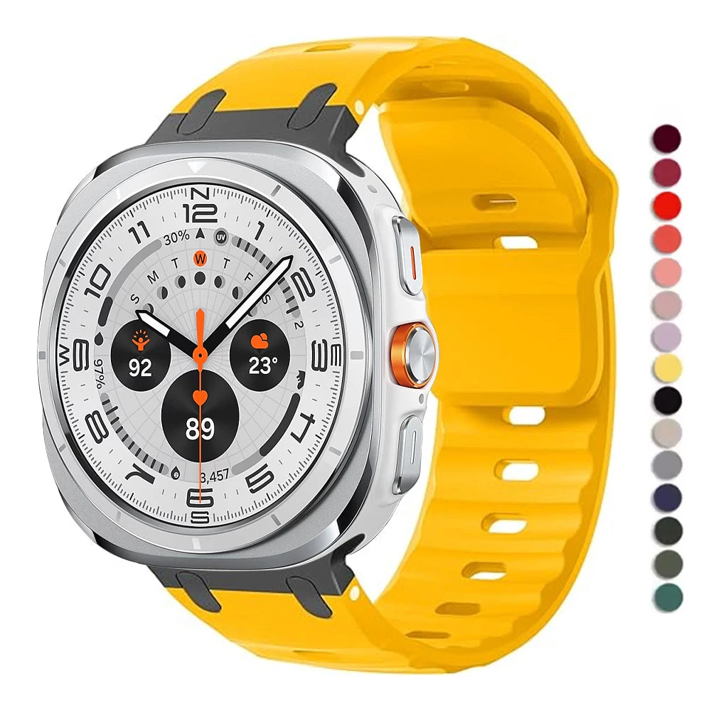 Metal+Silicone Band For Samsung Galaxy Watch Ultra 47mm Accessories Sport wrist belt Bracelet correa Galaxy Watch7 8 Ultra Strap