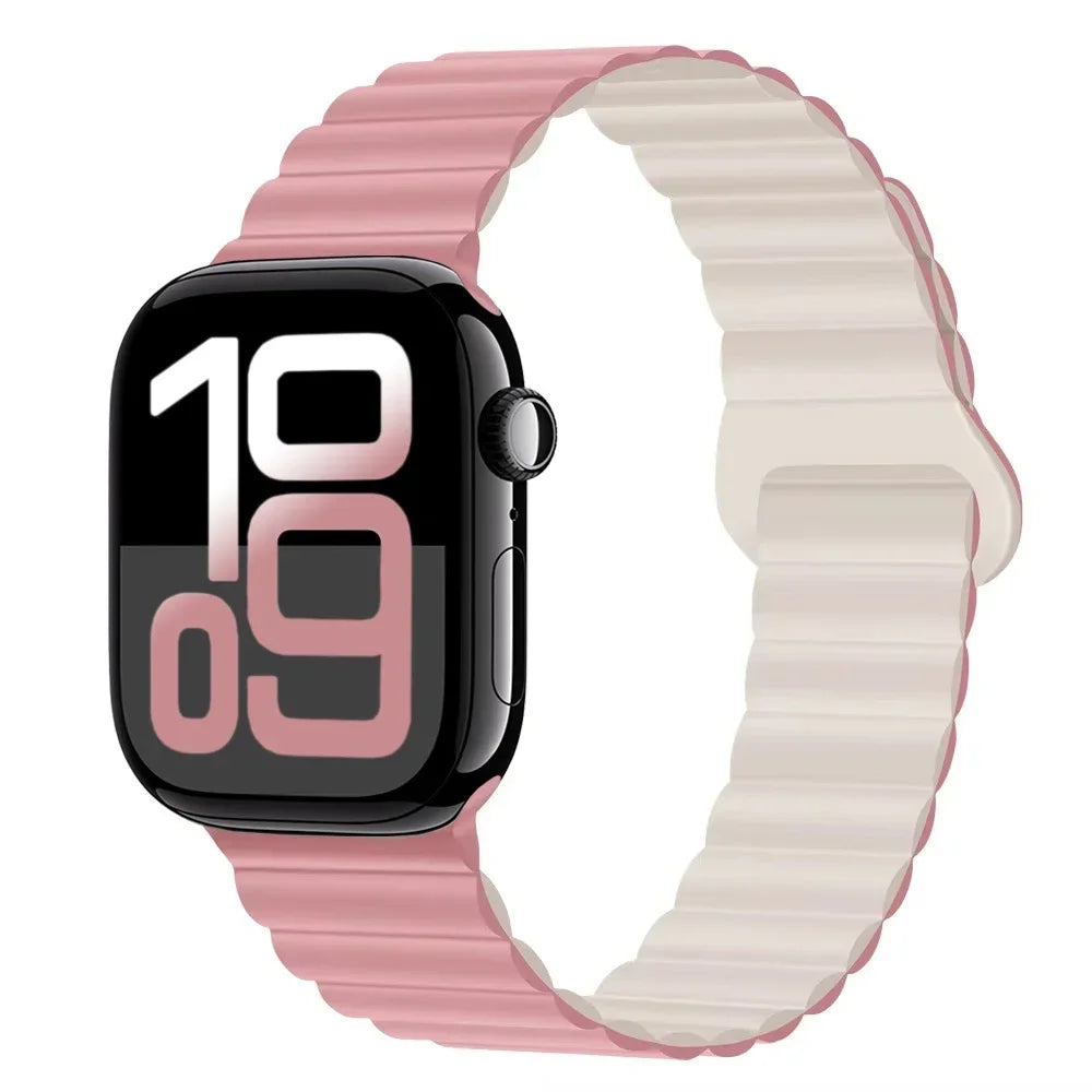 Silicone band for Apple Watch Ultra 3 2 1 49mm 11 10 42mm 46mm Magnetic band for Series 9 8 7 6 5 4 SE3 41mm 45mm 44mm 40mm