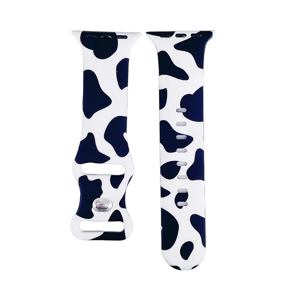 Patterned Silicone band For Apple Watch band Ultra 49mm 45mm 44mm 41mm 40mm For Apple Watch Series 9 8 7 6 5 4 3 2 1 SE Watch bands