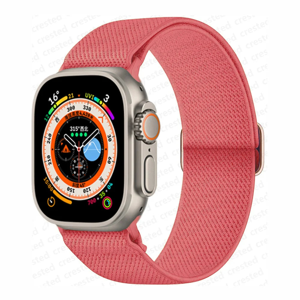 Scrunchie band for Apple Watch band 45mm 44mm 40mm 41mm 42mm 46mm 49mm Elastic Nylon band Apple Watch Series 10 9 8 7 SE Ultra 2