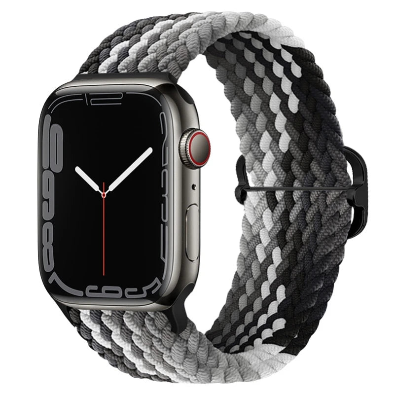 Braided Solo Loop band For Apple Watch band 40mm 44mm 45mm 41mm 38mm 42mm 49mm band correa Apple Watch Series Ultra 9 8 7 6 5 SE