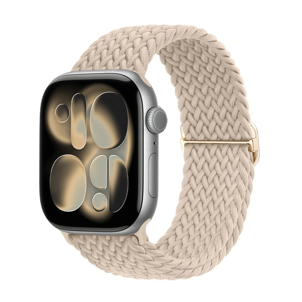 band for Apple Watch 11 band 42mm 46mm 44mm 40mm 45mm Apple Watch Ultra 3 49mm Elastic Braided band correa Series 10 9 8 7 6 SE