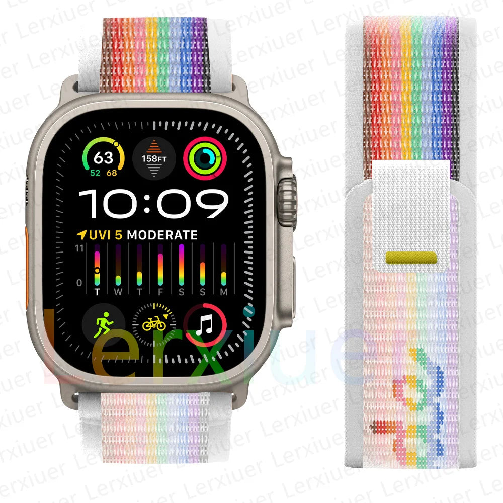 Trail loop For Apple Watch Ultra band 49mm 46mm 42mm 45mm 40mm 41mm Nylon sport band correa Apple Watch 10 9 8 7 6 5 4 3 SE band