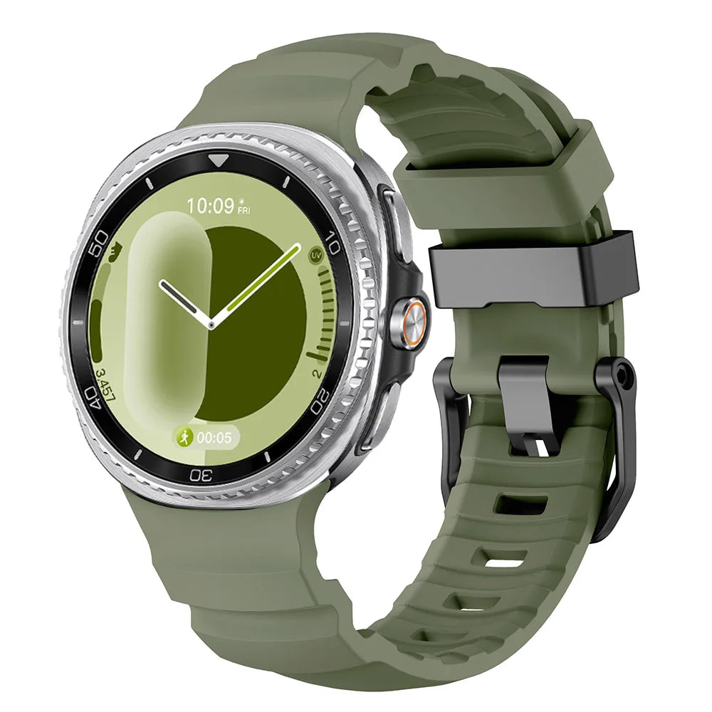 Trail Silicone Band for Samsung Galaxy Watch 8 Strap 44mm 40mm No Gaps Bracelet for Galaxy Watch 8 Classic 46mm Sport Wristband