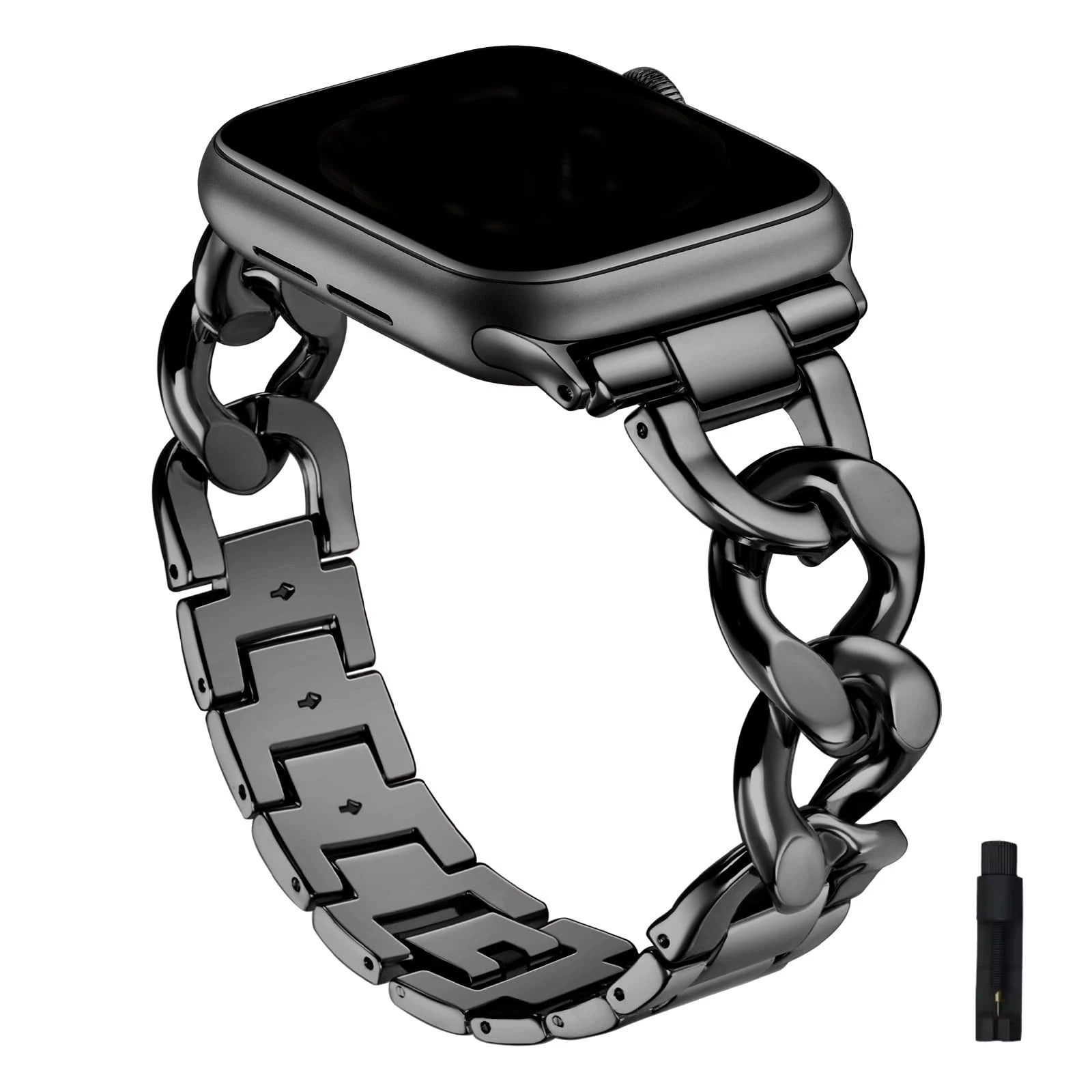 Metallic Chain Watch band for Apple Watch band 45mm 49mm 40mm 42mm 44mm Sport watch band for Apple Watch Series Ultra 2 9 8 7 6 5 SE