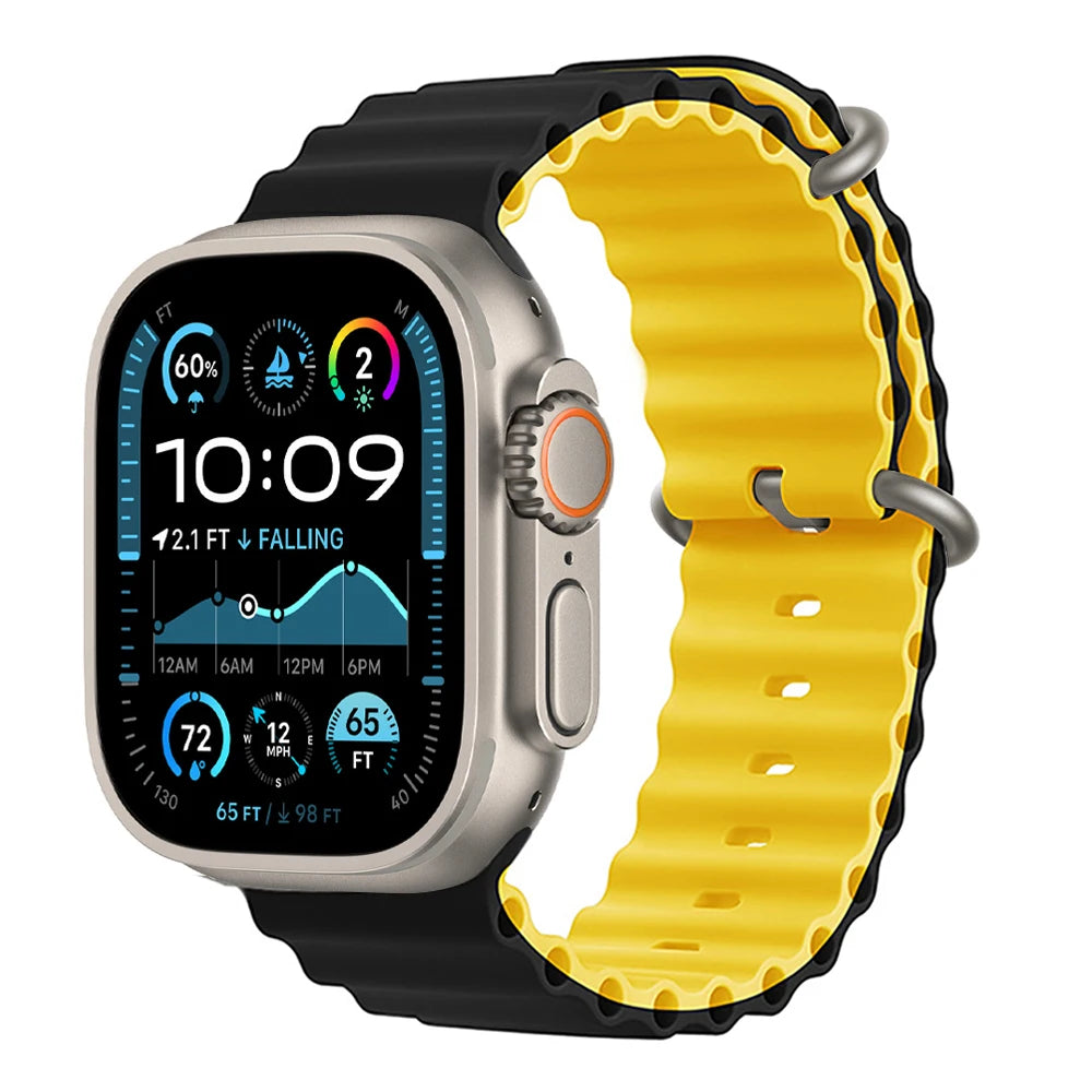 Ocean band for Apple Watch Ultra 3 2 band 49mm 46mm 44mm 40mm 45mm 41mm 42mm Correa band Apple Watch Series 11 10 9 SE 8 7 6 5 4
