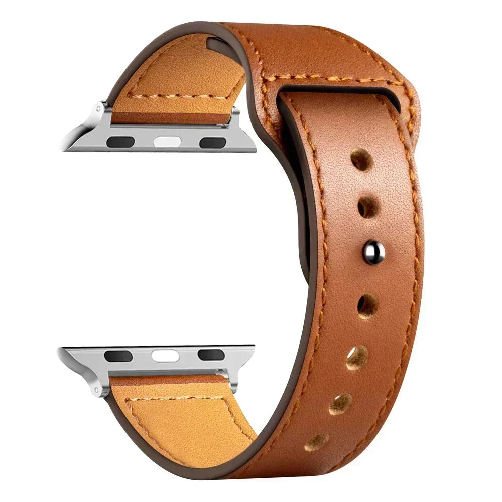 Sport loop Leather band For Apple Watch band 41mm 45mm 42mm 46mm 40mm 44mm band Apple Watch Series 10 9 8 7 4 5 6 SE Ultra 2 49mm
