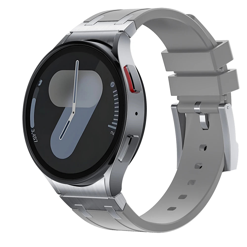 Silicone band for Samsung Galaxy Watch 7 40mm 44mm 6 4 classic 46 47mm 42 43mm 5 pro 45mm watchband no gaps men sports bracelet