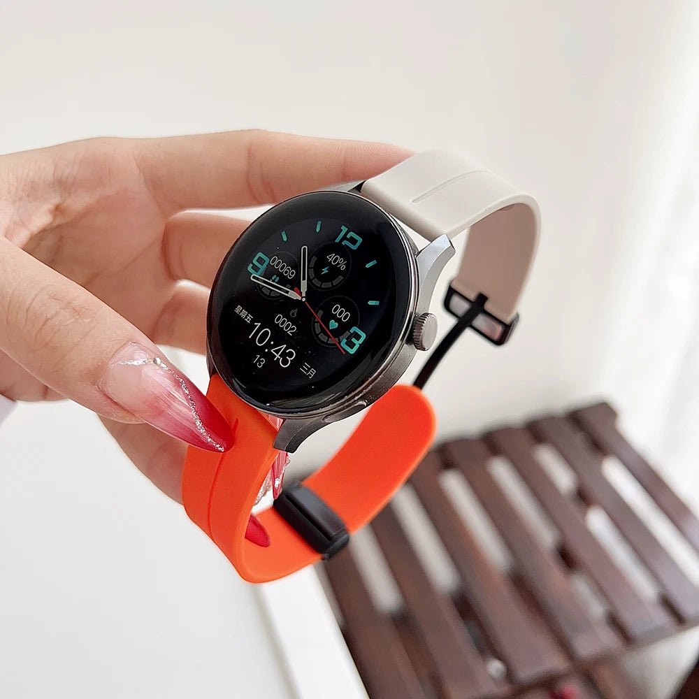 Silicone Loop Strap For Samsung Galaxy Watch 7 6 5 40mm 44mm Adjustable Bracelet Watchband For Galaxy 4 6 Classic 20/22/18mm