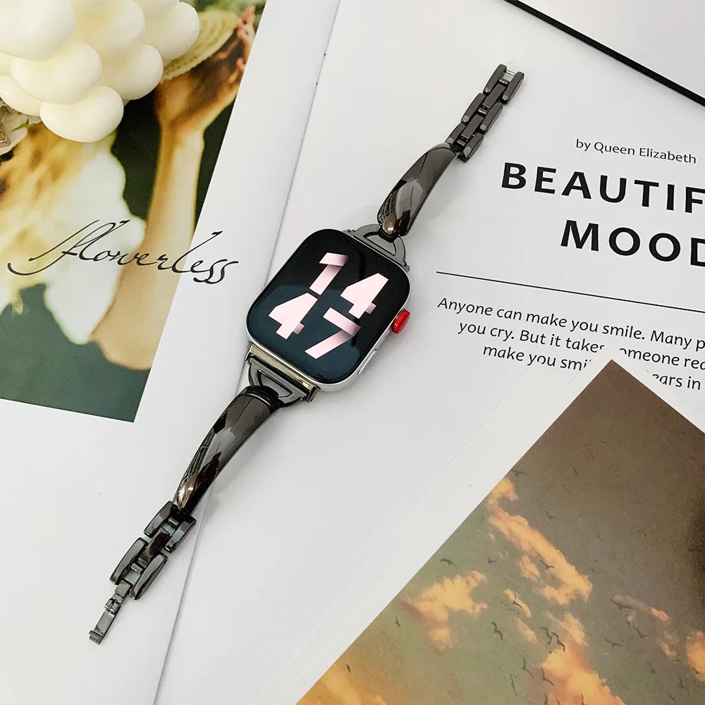 Starlight band For Apple Watch Ultra 3 2 1 Series 11 10 9 SE 3 metal band Apple Watch 46mm 49mm 41mm 45mm 40mm 42mm 44mm Women band