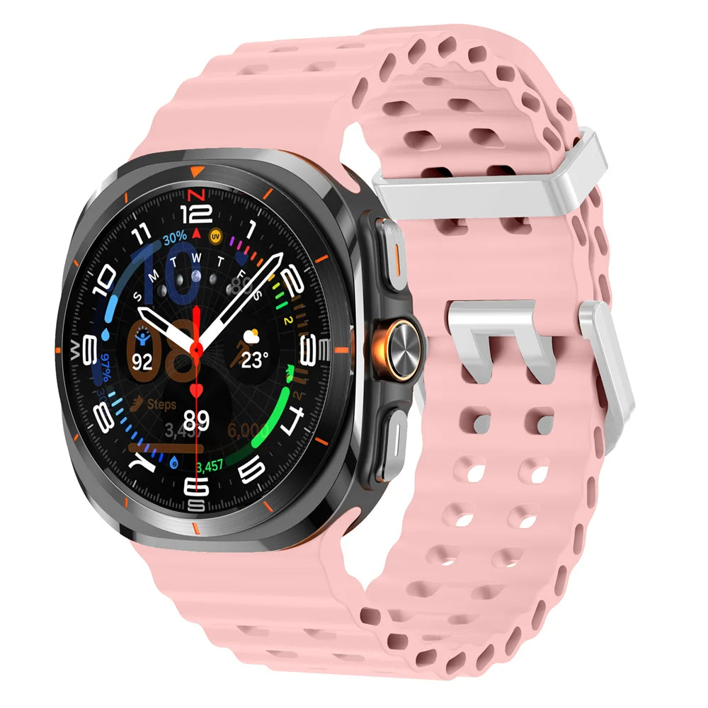 Silicone Breathable Strap For Samsung Galaxy Watch Ultra 47mm Marine Wristband Bracelet Galaxy Watch Ultra(2025) 47mm Watchband