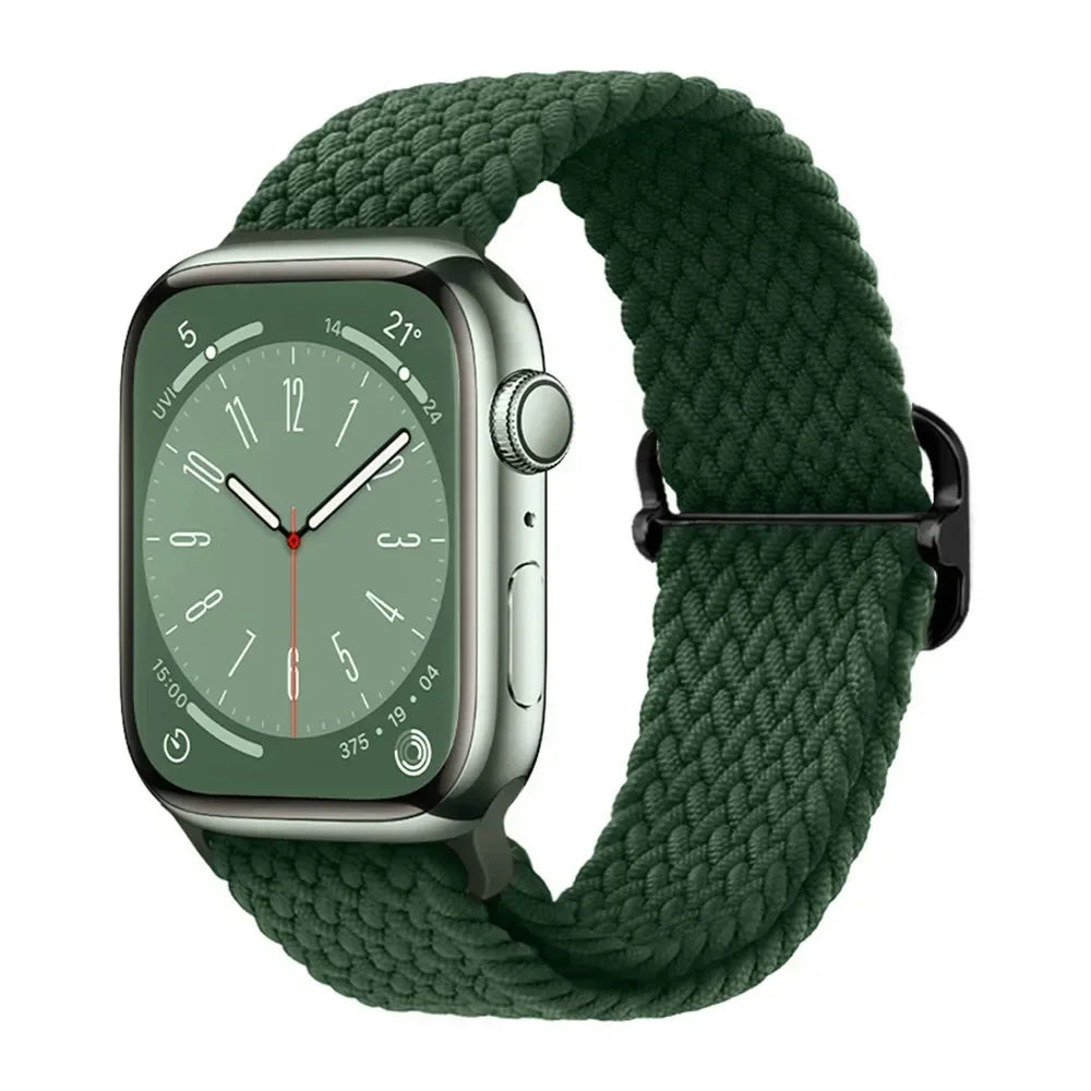 Braided Nylon band for Apple Watch band Ultra 2 49mm Series 10 46mm 42mm 44mm 40mm 41mm Adjustable band Apple Watch 9 8 7 6 SE 5 4