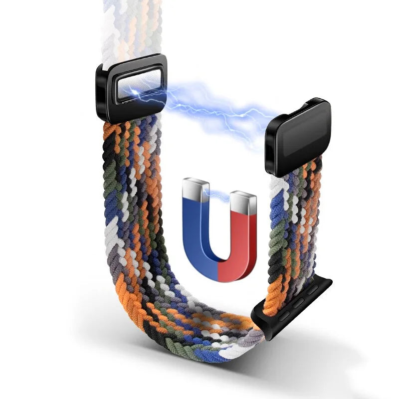 Braided band For Apple Watch band 40mm 45mm 41mm 44mm 49mm 38mm magnetic buckle Nylon band Apple Watch Series SE 7 5 6 8 9 Ultra 2