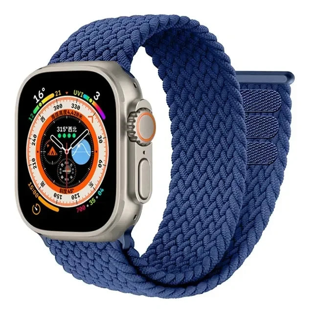 Braided Solo Loop For Apple Watch band 44mm 40mm 45mm 41mm 42mm Ultra 2 49mm correa band Apple Watch Series 9 7 3 5 SE 6 8 band
