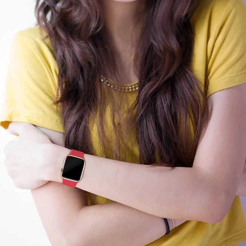 Silicone band For Apple Watch band 46mm 44mm 45mm 40mm 41mm 42mm 38mm 49mm sport band Apple Watch Series 11 10 9 8 7 6 5 SE Ultra3