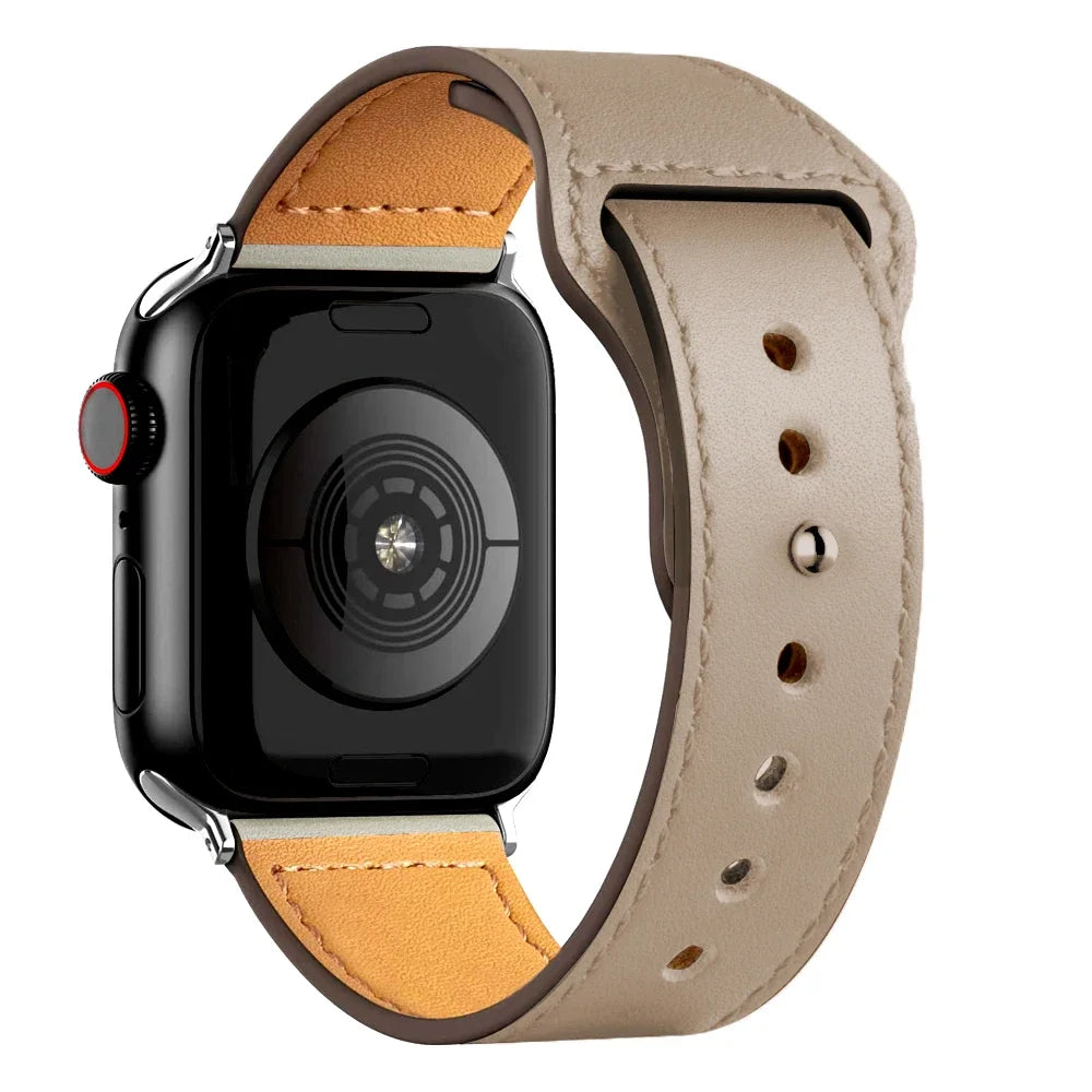Leather band For Apple Watch 10 band 46mm 42mm 44mm 45mm 49mm 41mm 40mm correa band Apple Watch Series 8 9 3 4 5 6 SE 7 Ultra 2
