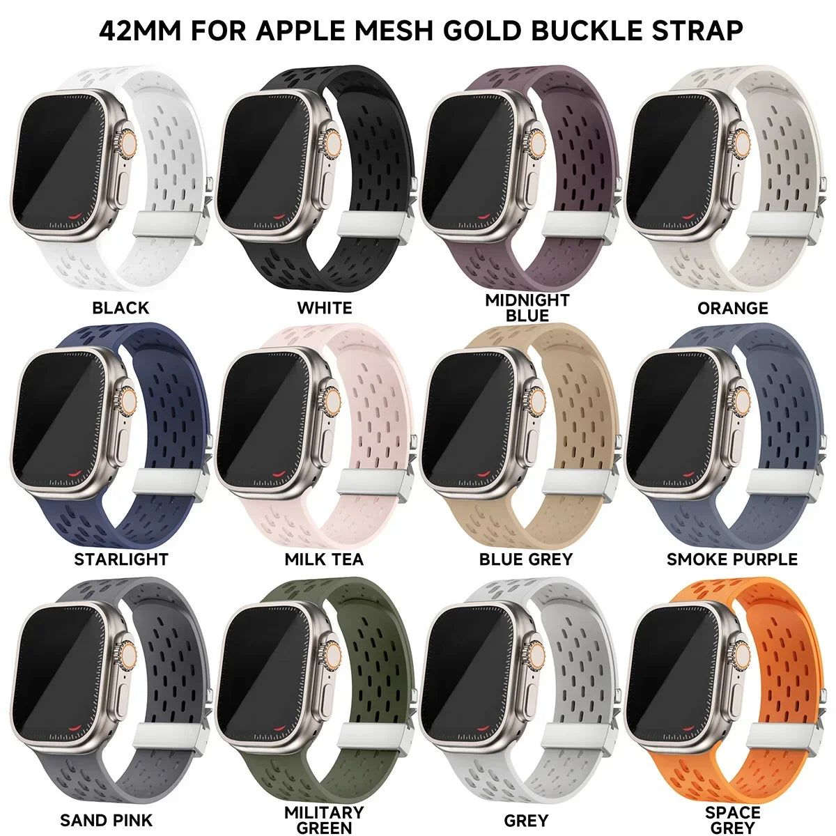 Breathe Silicone band for Apple Watch band 10 46mm 44mm 45mm 42mm Correa for Apple Watch Series 10 9 8 7 6 5 4 SE Ultra 2 49mm band