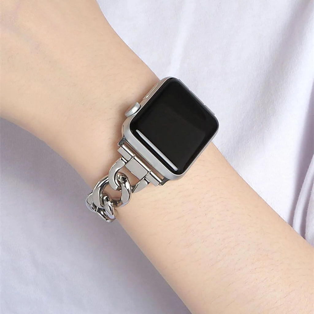 For Apple Watch band 49mm 46mm 45mm 44mm 42mm 41mm 40mm Fashion Chain Women band Apple Watch Ultra 2 SE 10 9 8 7 6 5 4 3 band