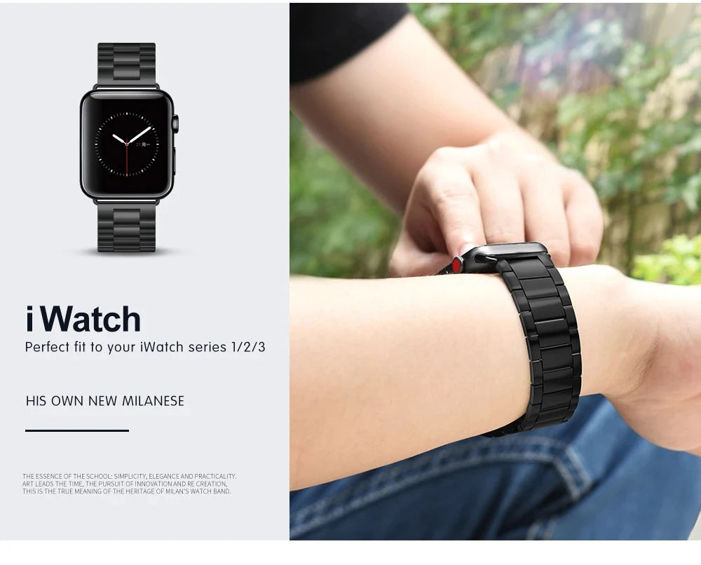 Compatible with Apple Watch 38mm 40mm 41mm 42mm 44mm 45mm 49mm , Business Stainless Steel metal Watch Band,Suitable for Apple Watch SE 98765