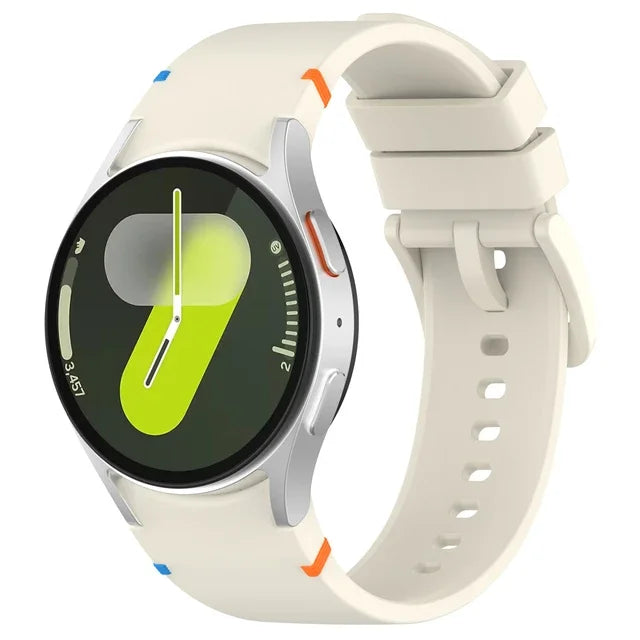 Official Silicone Strap For Samsung Galaxy Watch 7/FE/6/5/4 44mm 40mm 5 Pro Wave Bracelet Galaxy Watch 6 Classic 47mm 43mm Band