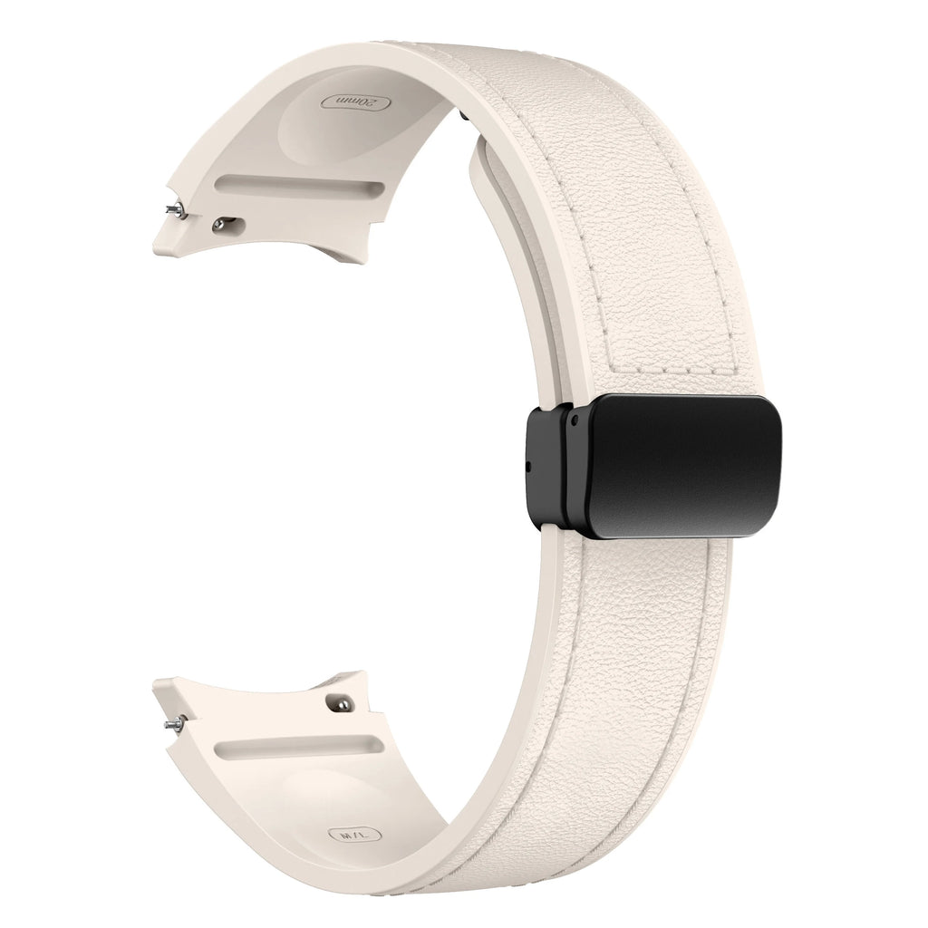 Genuine Leather+silicone Strap for Samsung Galaxy Watch 6 5 7 44mm 40mm 20 Bracelet Galaxy Watch 6 4 Classic 47mm 46mm 43mm 42mm