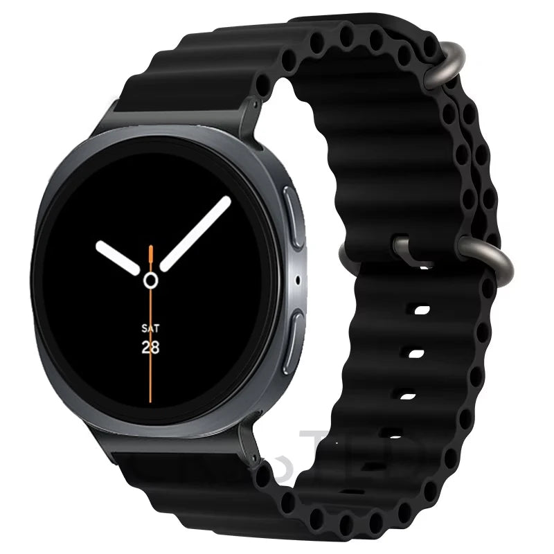 Ocean Band For Samsung Galaxy Watch 8 strap 44mm 40mm Accessories Sport Silicone Bracelet correa for Galaxy watch 8 classic 46mm