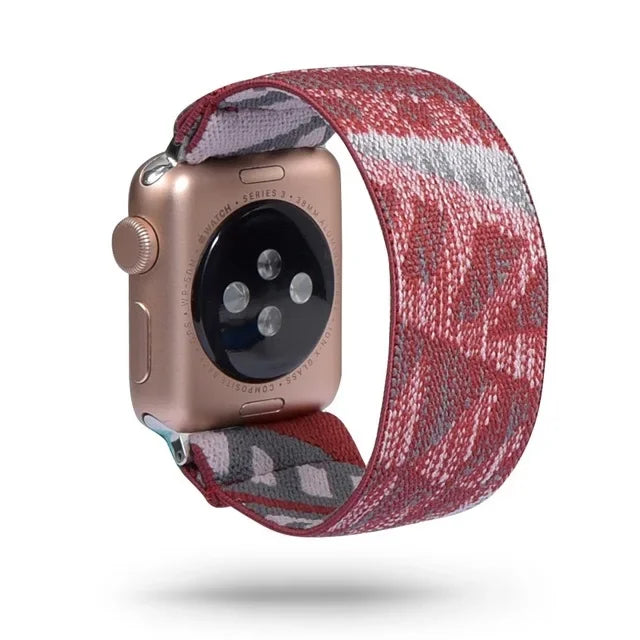 Scrunchie band for Apple Watch band 40mm 44mm 42mm 45mm 41mm 49mm Elastic solo loop band Apple Watch Series 3 SE 6 7 8 9 Ultra 2