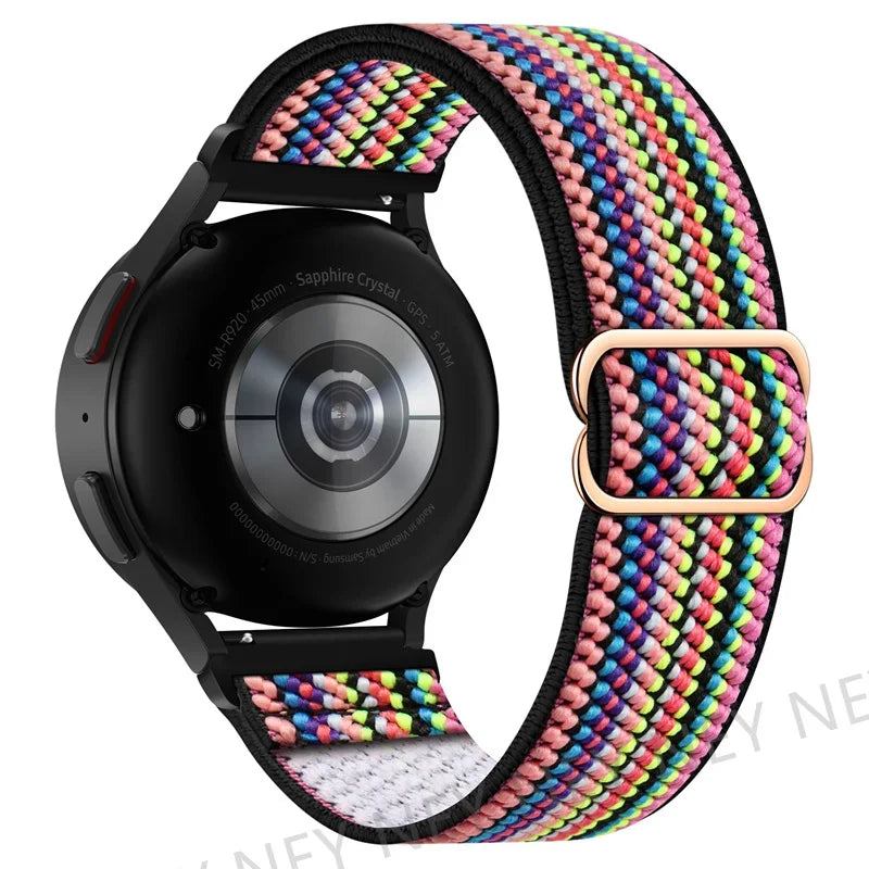 Elastic Shiny strap For Samsung Galaxy Watch 7/6/5/pro/3/4/Active 2 20mm/22mm Bohemian Pride bracelet Huawei GT 5-4-3-2-e band