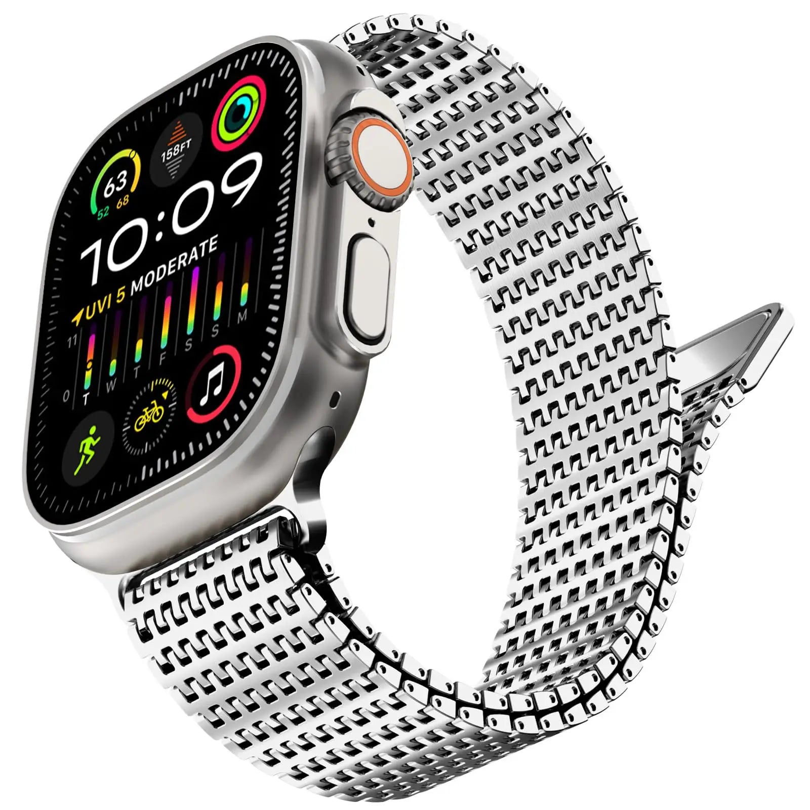 Magnetic Stainless Steel band for Apple Watch band 45mm 44mm 49mm 42mm metal belt band Apple Watch Series 9 8 7 6 3 5 SE Ultra 2