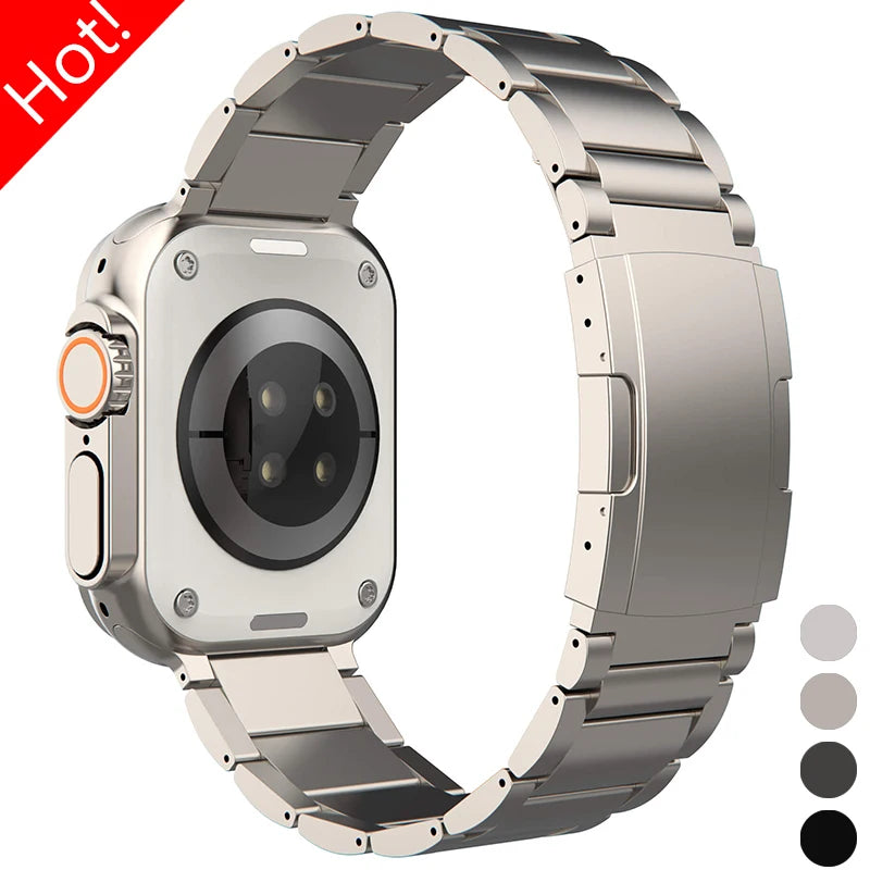 Titanium band for Apple Watch band Ultra 2 49mm 44mm 46mm 45mm 42mm 38mm 41mm 40mm metal band Apple Watch Series 10 9 8 7 6 5 4 SE