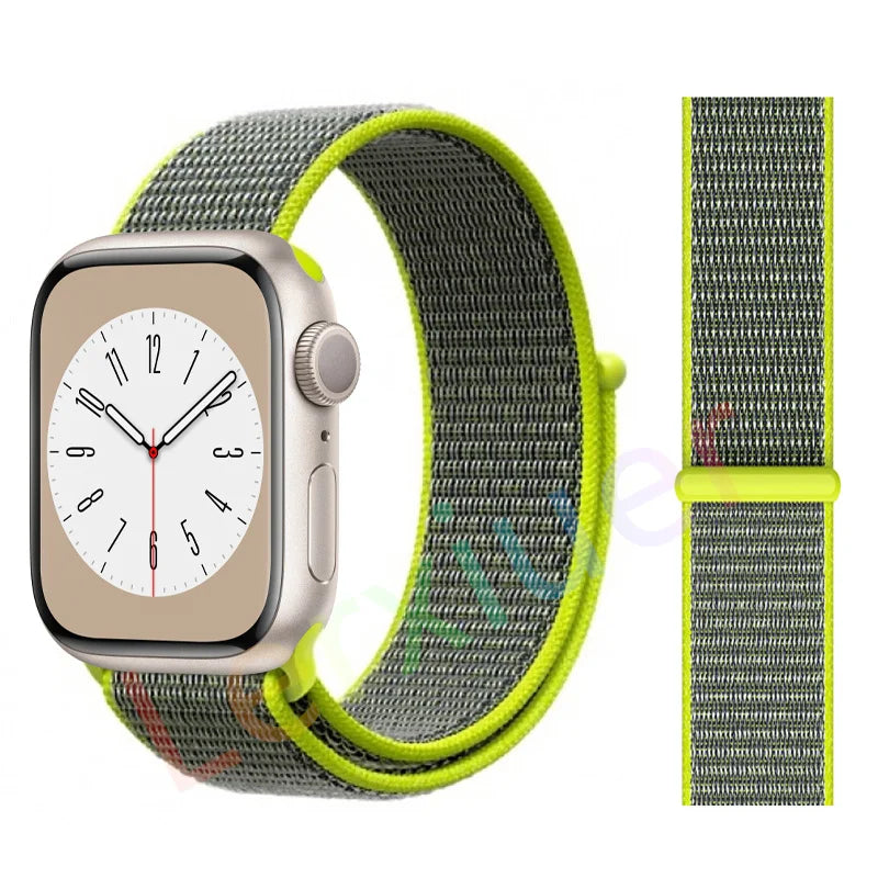 Nylon Loop band for Apple Watch band 46mm 44mm 40mm 42mm 45mm 41mm 49mm 44mm band Apple Watch Series Ultra 2 11 10 9 SE 7 6 5 4