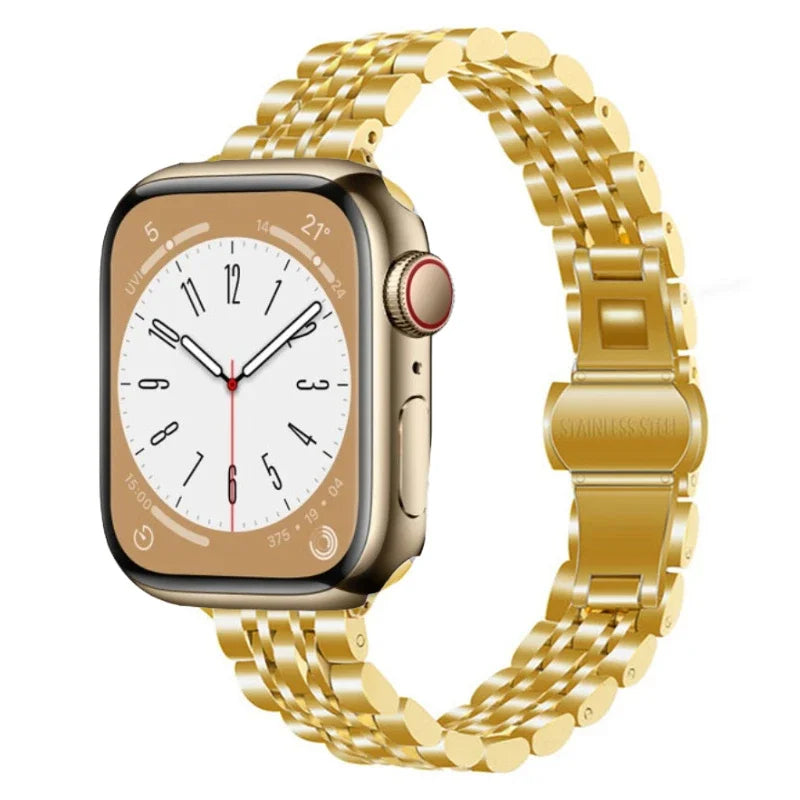 Women Slim metal band For Apple Watch 8 7 41mm 45mm Stainless Steel band Apple Watch Ultra 49mm 6 5 4 3 SE2 44mm 40mm 42mm Band