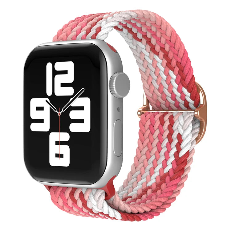 Braided Loop For Apple Watch band 49mm 44mm 45mm 41mm 42mm 38mm 40mm Elastic Solo band Apple Watch Ultra Series 7 SE 3 6 8 Band