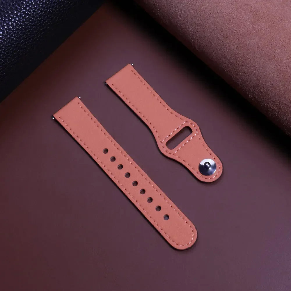 Leather strap For Samsung Galaxy watch 7/6/5/pro/4/Classic/Active 2 20mm 22mm bracelet Huawei GT/Amazfit GTS/GTR 4/3/2 mini Band