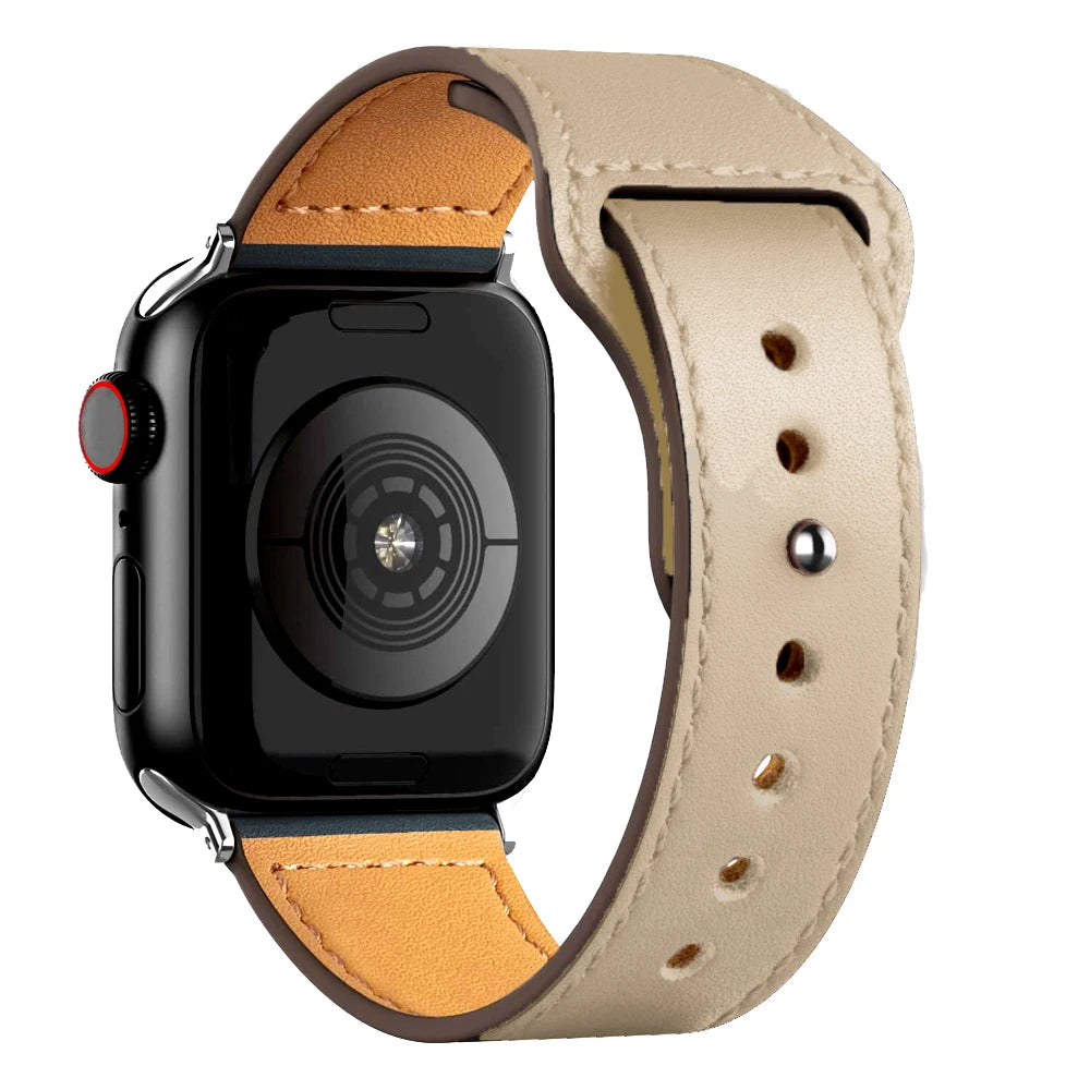 Leather band For Apple Watch 11 10 band 46mm 42mm 44mm 45mm 49mm 41mm 40mm correa band Apple Watch Series 8 9 3 4 5 6 SE 7 Ultra3