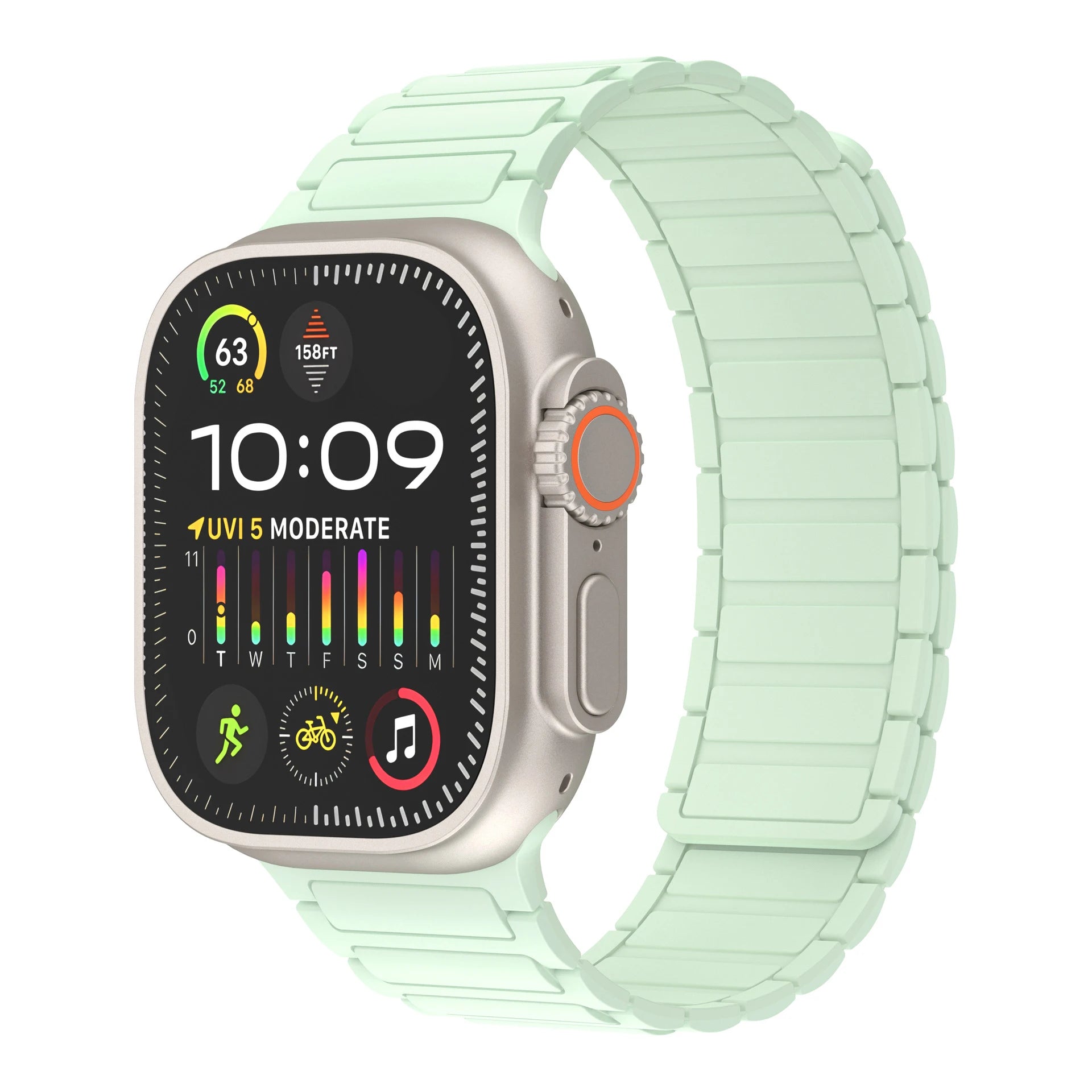 Silicone band for Apple Watch band Ultra 3 2 49mm 46mm 45mm 44mm 41mm 42mm Magnetic band for Apple Watch Series 11 10 9 8 7 6 SE 5