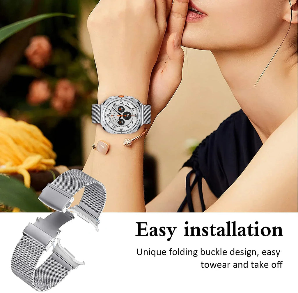 Metal Milanese Strap for Samsung Galaxy Watch 8-7 Ultra 47mm Comfortable Band for Galaxy Watch 8 Ultra 47mm Accessories Bracelet