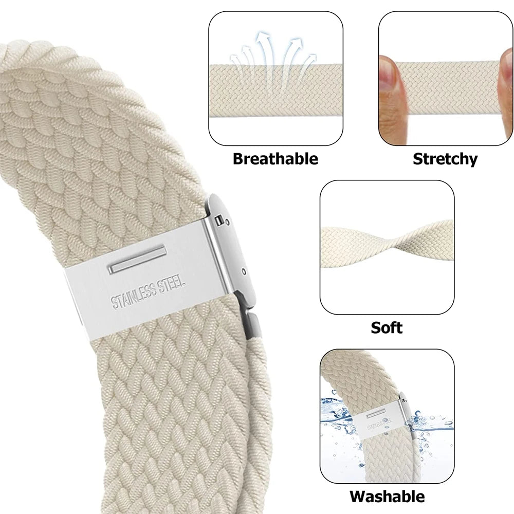 band For Apple Watch band 46mm 45mm 44mm 49mm 40mm 41mm 42mm Braided loop correa band Apple Watch Series 10 8 9 7 5 SE 6 4 Ultra