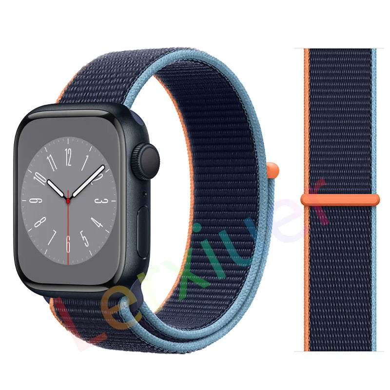 Nylon Loop band for Apple Watch band 46mm 44mm 40mm 42mm 45mm 41mm 49mm 44mm band Apple Watch Series Ultra 2 11 10 9 SE 7 6 5 4