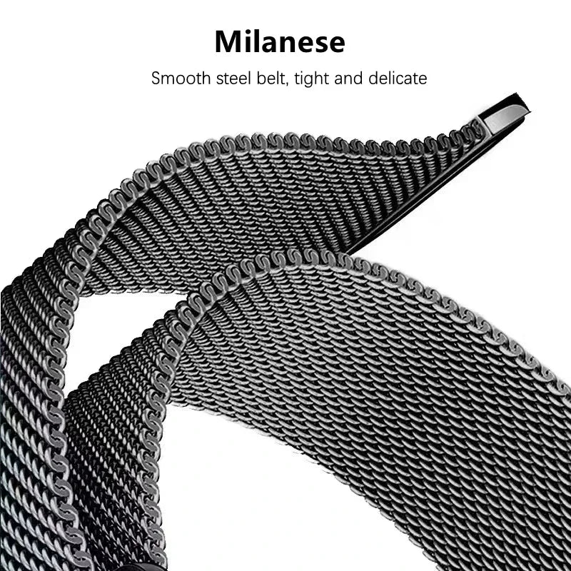 Milanese Magnetic Strap for Samsung Galaxy Watch 8 44mm 40mm Classic 46mm Metal Breathable Replaceable Galaxy Watch Ultra 47mm