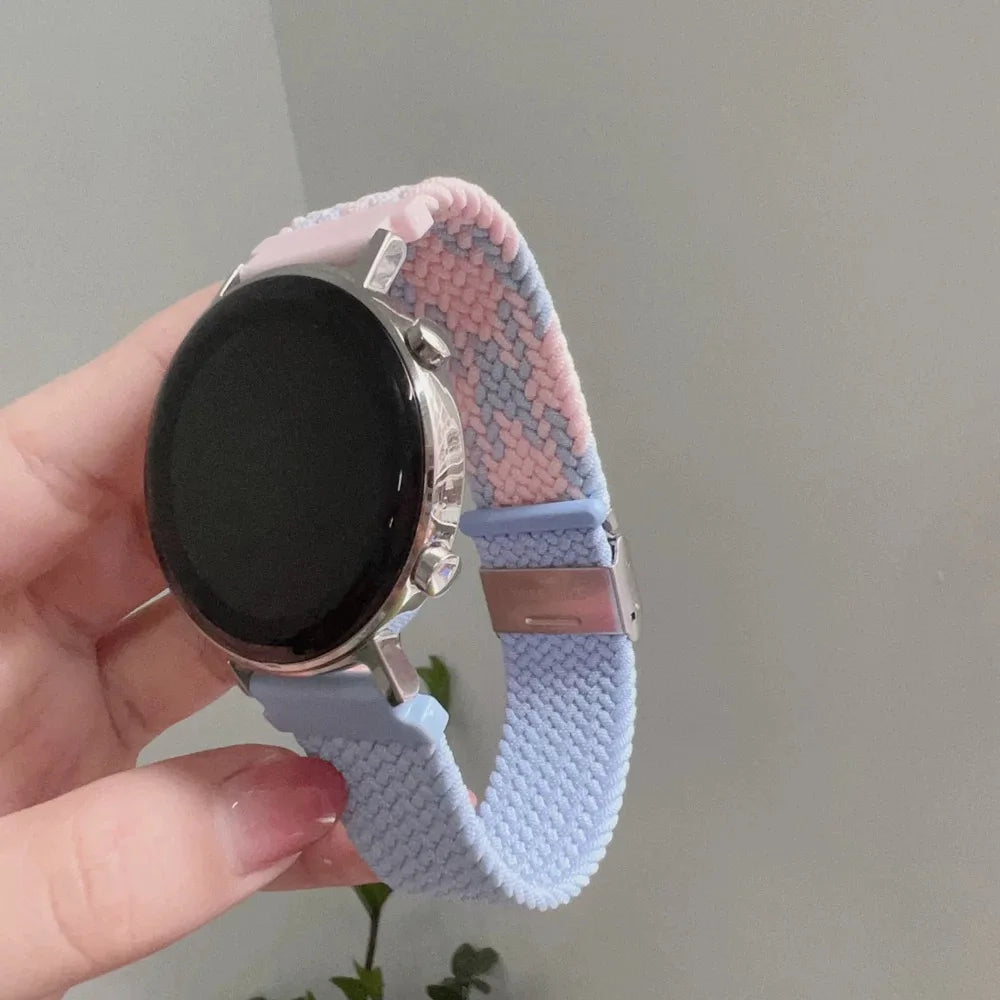 Band For Samsung Galaxy Watch 7 FE 5 Pro 4 6 classic 44mm 40mm Nylon Braided sport bracelet correa Galaxy Watch 7 Strap