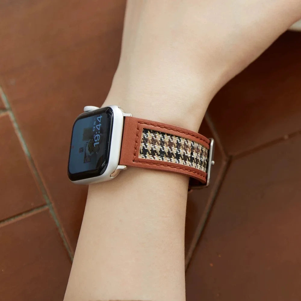 Corre Leather Loop For Apple Watch band Series Ultra 11 10 9 8 7 6 5 4 3 2 1 SE 38mm 40mm 41mm 42mm 44mm 45mm 46mm 49mm band