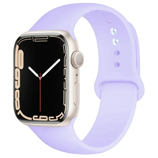 Silicone band For Apple Watch band 46mm 44mm 45mm 40mm 41mm 42mm 38mm 49mm sport band Apple Watch Series 11 10 9 8 7 6 5 SE Ultra3
