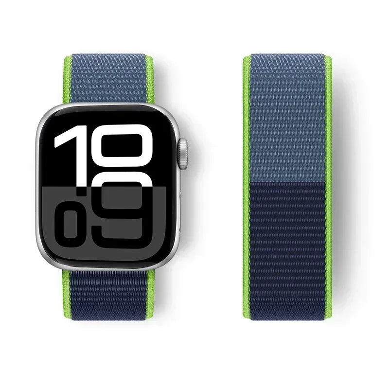 Nylon Loop For Apple Watch band 44mm 40mm 45mm 41mm 42mm 38mm 45mm sport band Apple Watch Series 9 8 7 SE 6 5 3 Ultra 2 49mm band